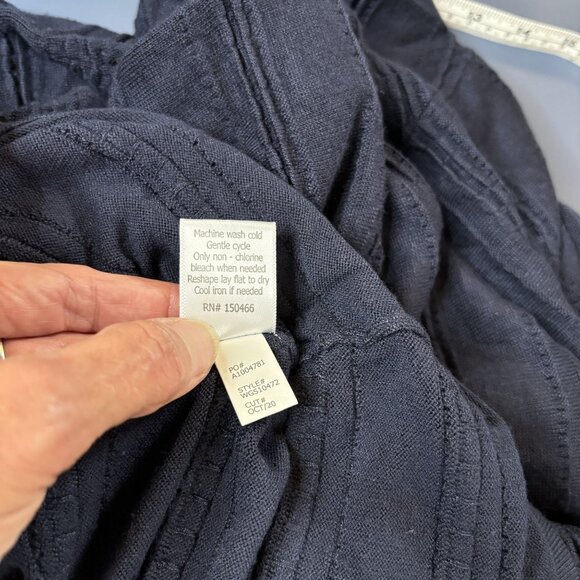 41 Hawthorn Women's Navy Ribbed Long Sleeve Tunic Top M - Picture 7 of 9